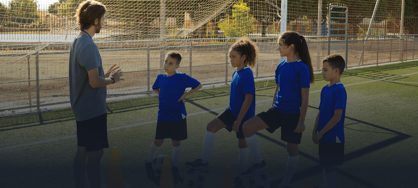 Kids Playing Football Background